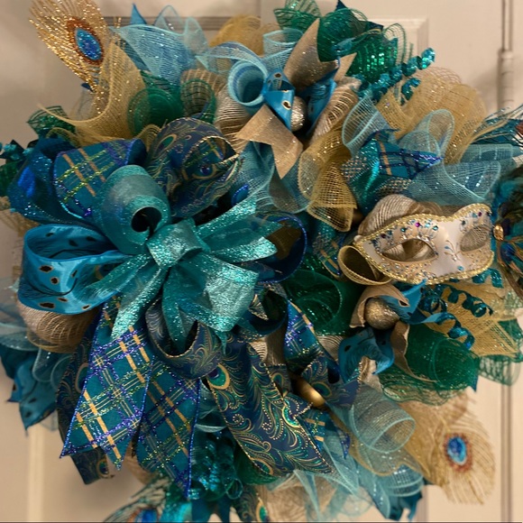 COPY - Custom Stunning & unique Mardi Gras Wreath - Picture 7 of 8